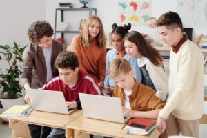 Children Looking the Laptop
